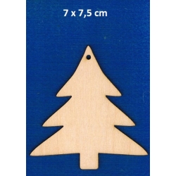 SKLEJKA #3mm Choinka 7,5x7cm z otworem